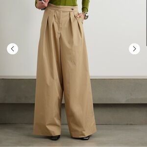 Dries Van Noten Pleated cotton-twill wide-leg pants